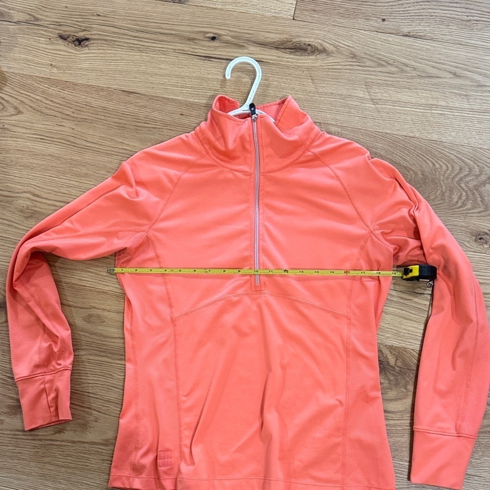 Vibrant Orange Quarter-Zip Women's Sweatshirt Size Medium Kate Lord - Picture 5 of 6